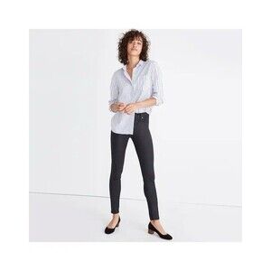 Madewell Womens 27 9” High Rise Skinny Jeans Black Coated Edition Retro 70s Rock